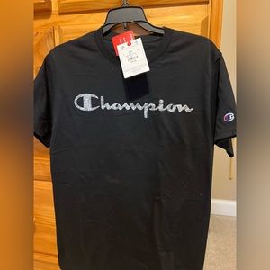 Mens black Champion t-shirt size small.